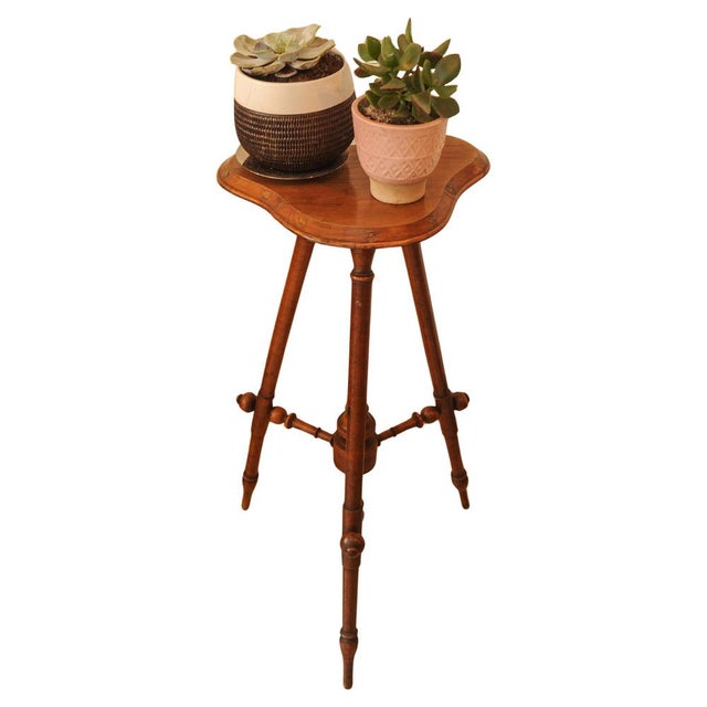 Wood Aesthetic Movement Austrian Cricket Table with Tripod Base and Irregular Table Top from Thonet Associates For Sale - Image 7 of 10