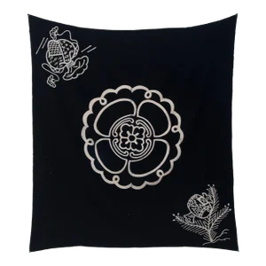 Vintage Japanese Indigo Folk Kamon Textile