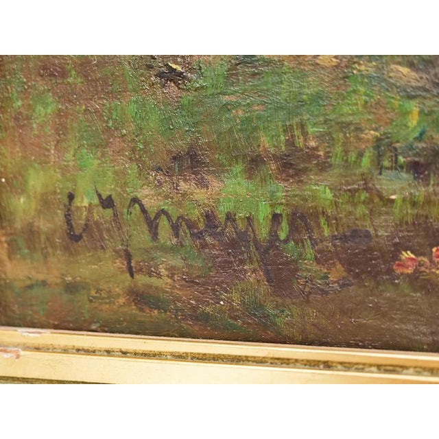 Belgian Artist, Alley of Light, Oil on Canvas For Sale - Image 6 of 10