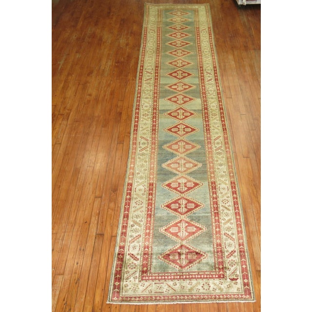 Red Antique Zabihi Collection Persian Malayer Runner - 3'2" x 15'4" For Sale - Image 8 of 8