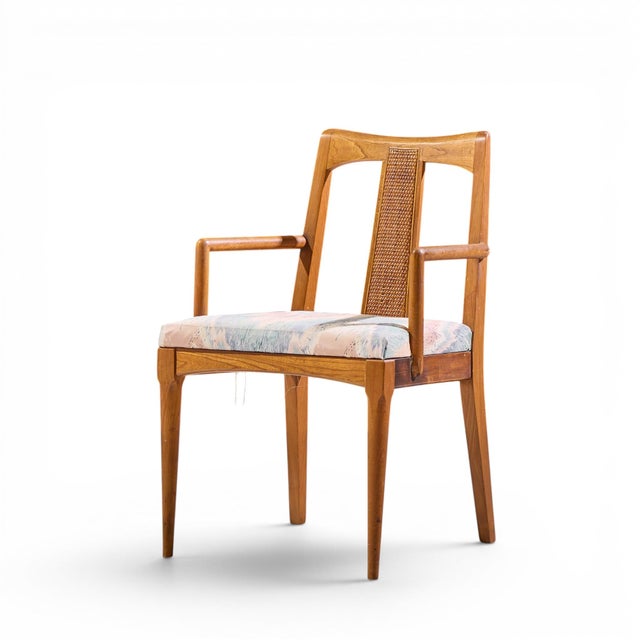Ramseur Mid Century Walnut and Cane Dining Chairs - Set of 6 For Sale - Image 12 of 17