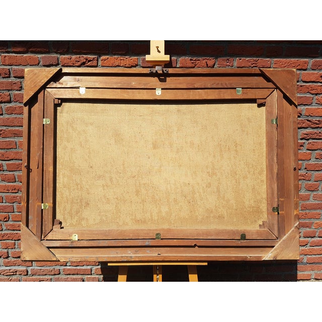 H. Post, 5 Horse Carriage/Team, Oil Painting, Early 20th Century, Framed For Sale - Image 9 of 14