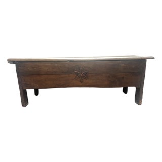 Antique Elm Star Chest, 1700s For Sale