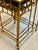 Gilt Metal Fretwork Nesting Tables With Eglomisé Glass Tops, Set of Three For Sale - Image 11 of 11