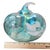 Iridescent Aqua Blue & White Swirled Art Glass Pumpkin Sculpture For Sale - Image 9 of 10