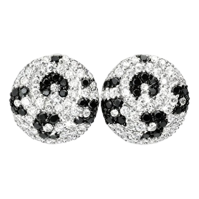 Late 20th Century 18K White Gold Multi Color Fancy Diamond Earrings, Pair For Sale