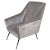 Italian Modern Armchair in Light Gray Velvet with Black Metal Legs, 1960s For Sale - Image 10 of 10