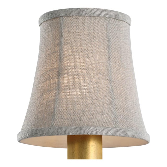 Visual Comfort Signature 4" Natural Linen Soft Empire Shade For Sale