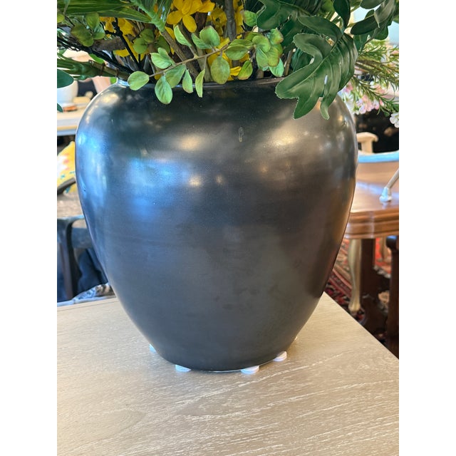 Sculptural Magnolia + Forsythia Silk Botanical Arrangement For Sale - Image 4 of 12