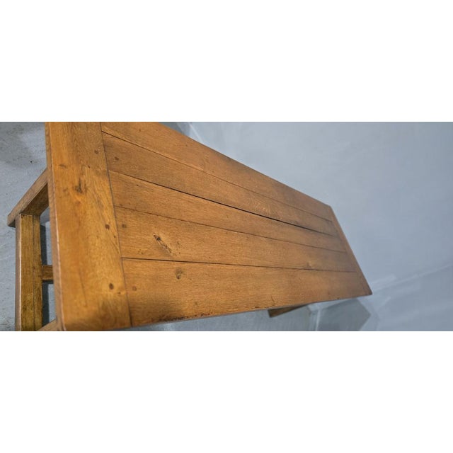Antique French Farmhouse Refrectory Kitchen Dining Table, 1880 For Sale - Image 10 of 15