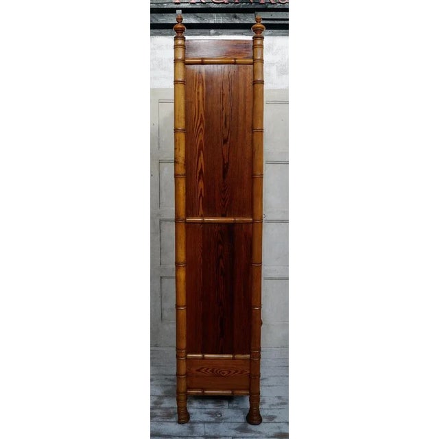 Victorian Glazed Faux Bamboo Bookcase, 1880s For Sale - Image 4 of 11
