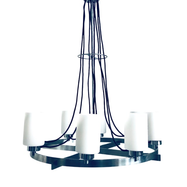 Vintage 8-Light Chandelier, 1970s For Sale