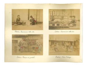 Unknown, Ancient Japanese Ethnographic Photos from Osaka, Albumen Prints, 1880/90s
