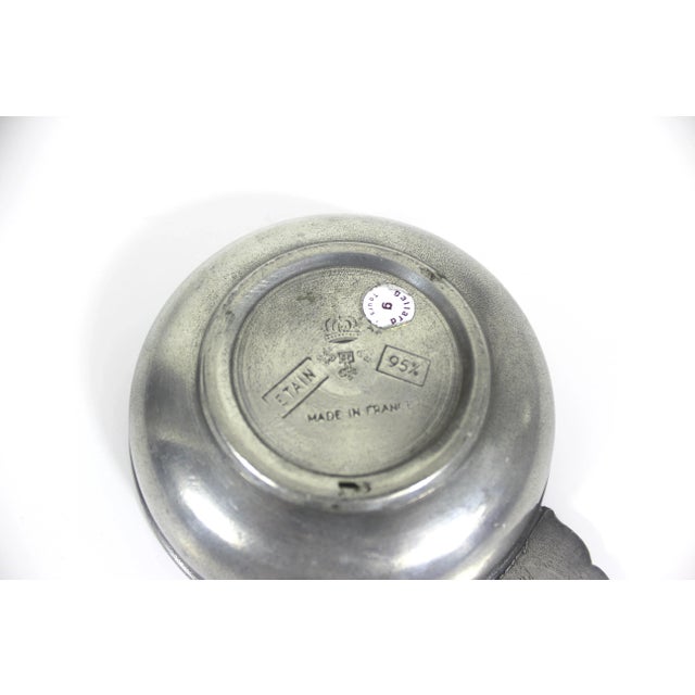 Metal French Pewter Porringer Vintage For Sale - Image 7 of 7