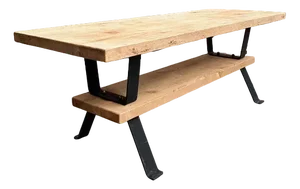 Wood and Metal Coffee Table, 1950s