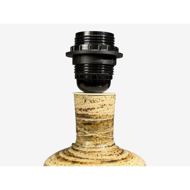 1950s Tue Poulsen, Table Lamp, Beige Ceramic, Denmark, 1950s For Sale - Image 5 of 8