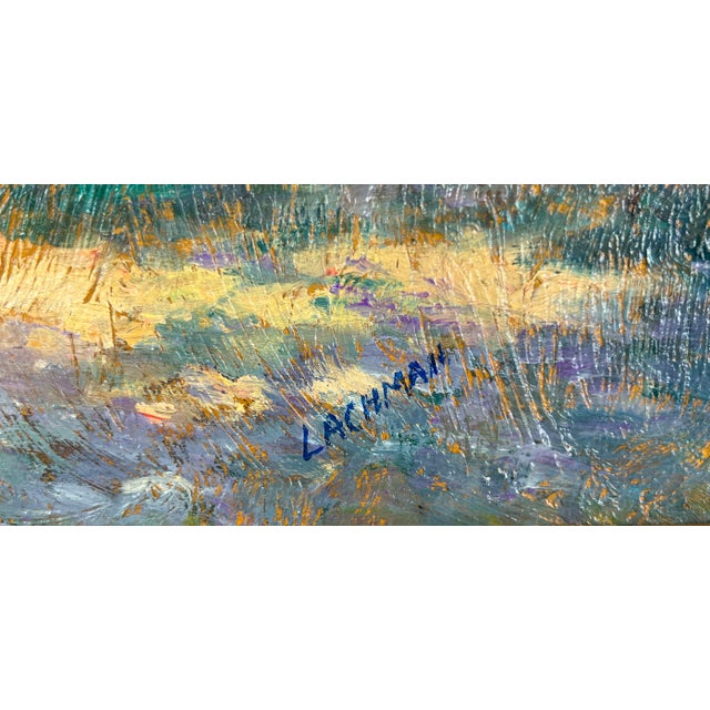 1960s "Late Sun" - Carmel by the Sea California Original Oil French Impressionism by Harry Lachman For Sale - Image 5 of 10