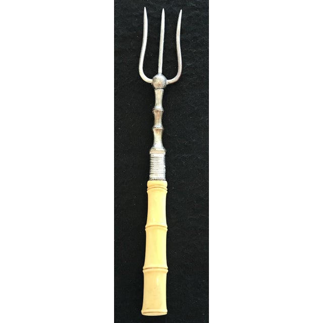 British Faux Bamboo Bread Fork - gorgeous! DETAILS Country: UK Condition: Good Year: 1900? Dimensions: H 8” x W 1.25” x D...