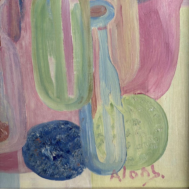 Cor (Cornelius Louis) Alons, Cubist Still Life, Oil Painting, 1940s, Framed For Sale - Image 9 of 10