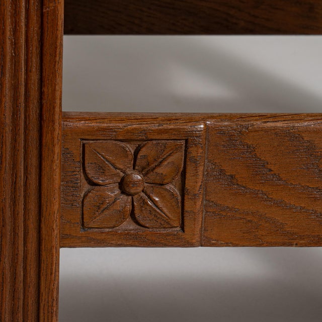 1970s Set of Four Brutalist Oak Dining Chairs For Sale - Image 9 of 14