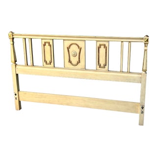 Vintage Gilt Carved Queen Headboard by John Widdicomb For Sale