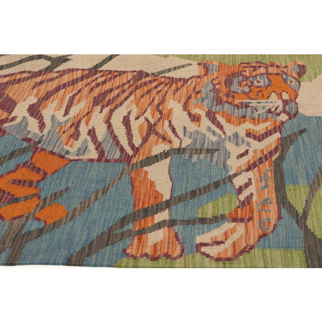 Vintage Pakistani Pictorial Kilim Rug, 03'04 X 04'11 For Sale - Image 4 of 12