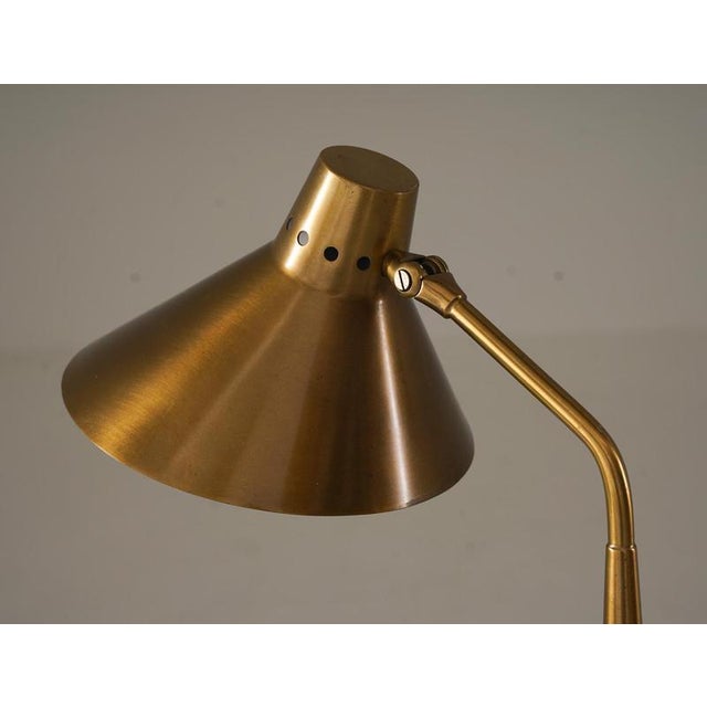 Midcentury Swedish Table Lamp in Perforated Brass, 1940s For Sale - Image 4 of 10