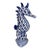 Vintage MCM Andrea by Sadek Blue & White Seahorse Fishnet Porcelain Vintage Figurine For Sale
