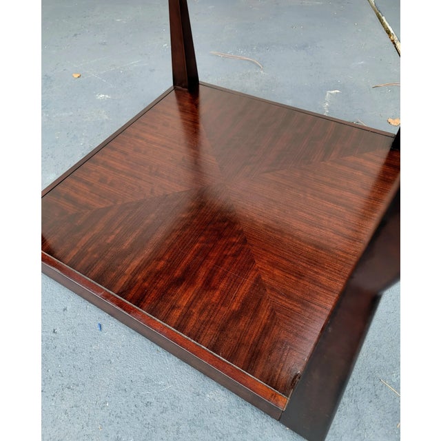 2010s Century Furniture Paragon Club Decoeur Mahogany Solids Chairside Table For Sale - Image 5 of 10