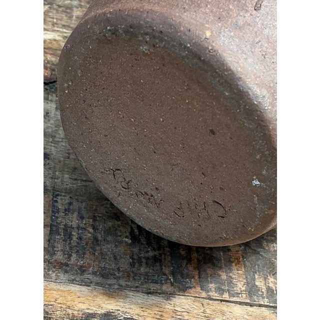 Ceramic Vintage Original Studio Pottery Vase For Sale - Image 7 of 12