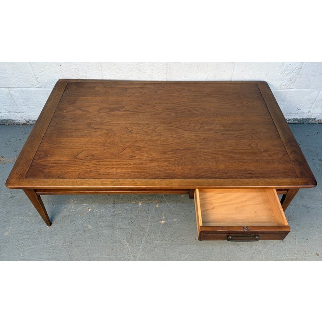 Vintage Mid-Century Walnut Coffee Table by Lane Furniture For Sale - Image 11 of 15
