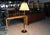 1970's Round Solid Oiled Walnut Brass Trims Base Mid Century Modern Floor Lamp MINT