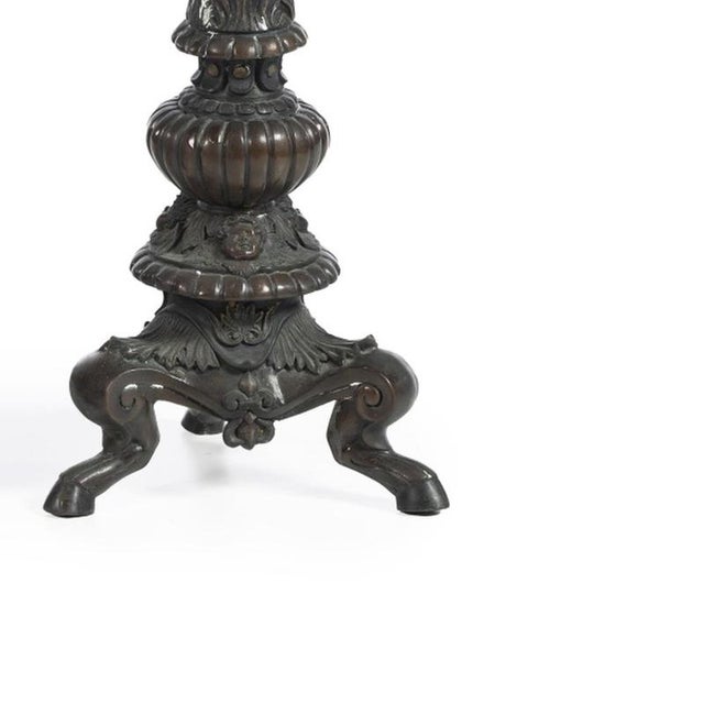 19th Century Bronze Candelabras, Set of 2 For Sale - Image 5 of 6