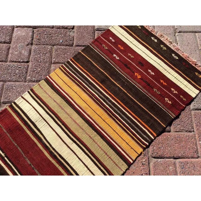 Tribal Kilim Runner - 20.5" X 90" For Sale In Raleigh - Image 6 of 10