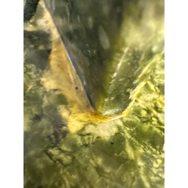 Mid 20th Century Vintage Chinoiserie Asian Hardstone Grape Vine Sculpture on Carved Wood Base Statement Sculpture For Sale - Image 5 of 12