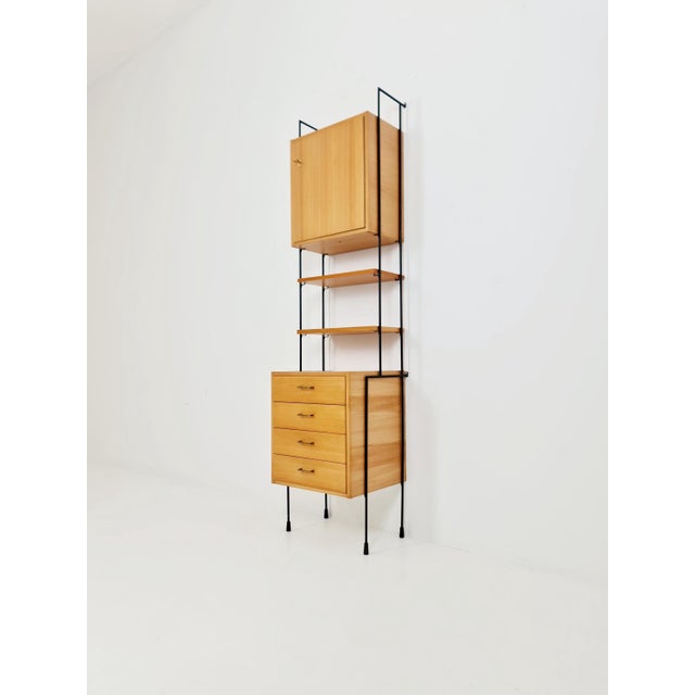 Mid-Century Modern Shelving Unit in Ash Wood by Hilker for Omnia, Germany, 1960s For Sale - Image 18 of 18
