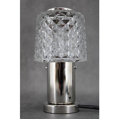Glass Table Lamp from Kamenicky Senov, Former Czechoslovakia, 1970s For Sale - Image 3 of 12