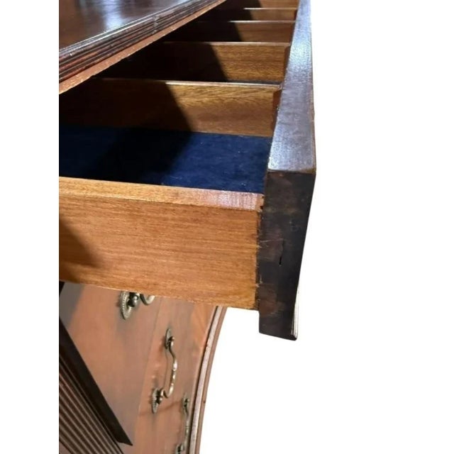 1940s 1940s Mahogany Bowed Front Buffet With Concave Front, Rounded Sides For Sale - Image 5 of 6