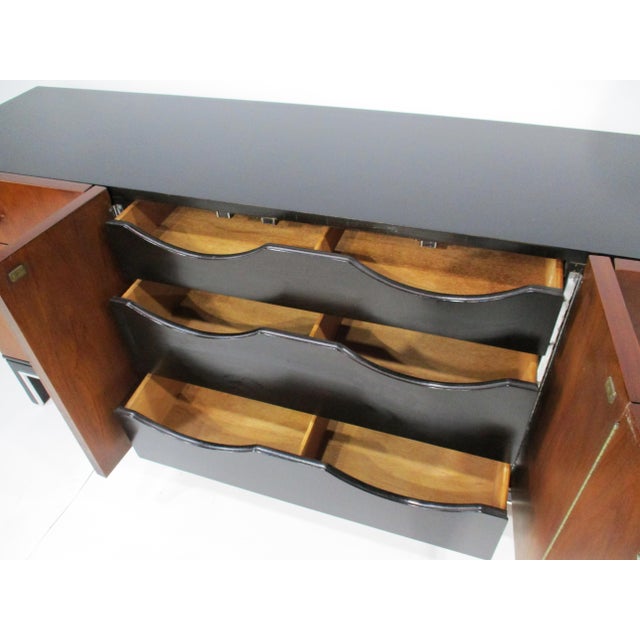 Mid 20th Century Mid Century Walnut Dresser Credenza by American of Martinsville For Sale - Image 5 of 16