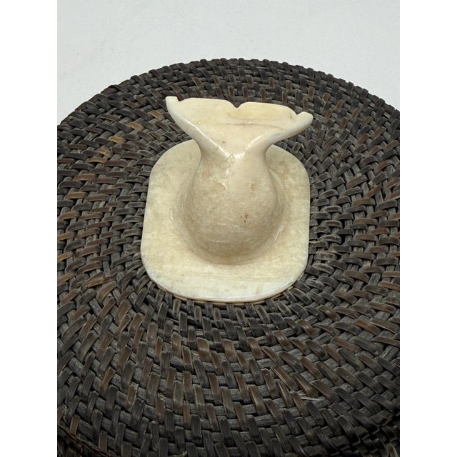 1978 Inuit Joe Sikvayugak Baleen and Carved Bone Basket For Sale - Image 16 of 18