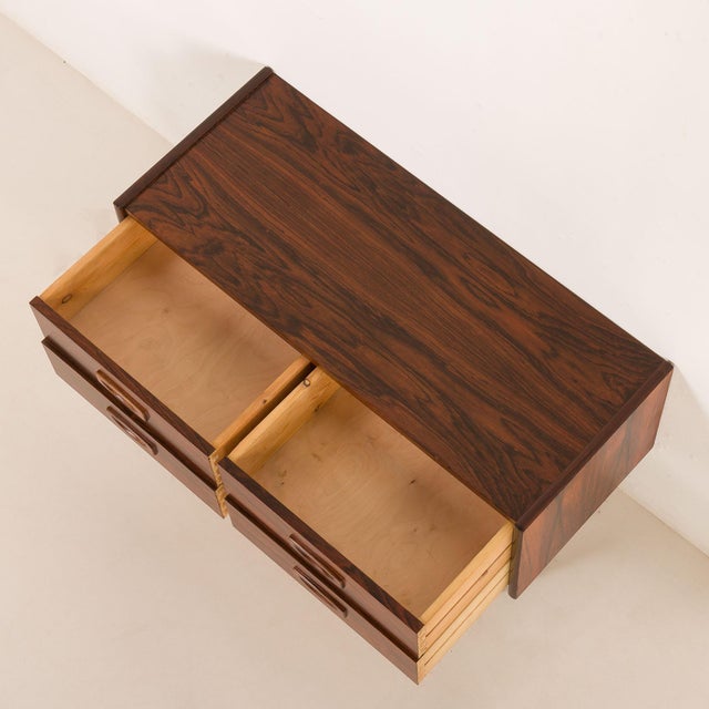 Small Danish Rosewood Chest of Drawers, 1960s For Sale - Image 9 of 13