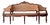 Vintage Carved Wood and Cane Settee For Sale