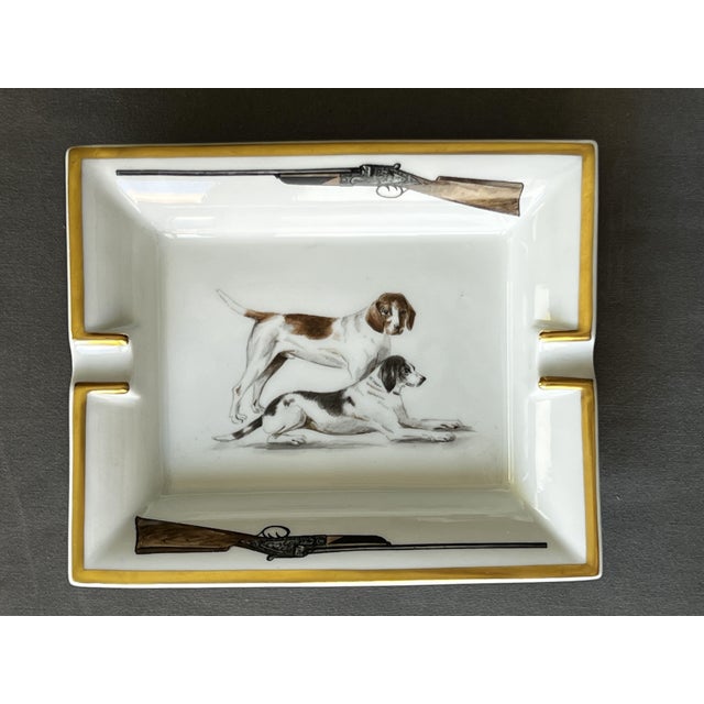 Porcelain Ashtray with Dogs from Hermès, Paris, France, 1980 For Sale - Image 10 of 10