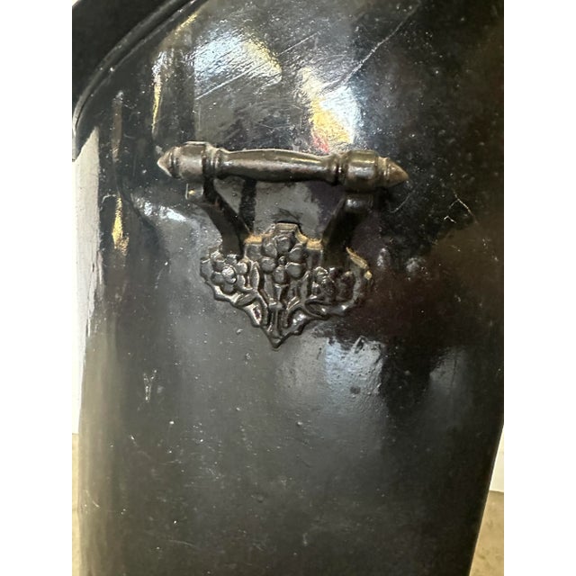 Metal Antique Farmhouse Fireplace Hearth Coal Hod, Caddy, or Scuttle For Sale - Image 7 of 7