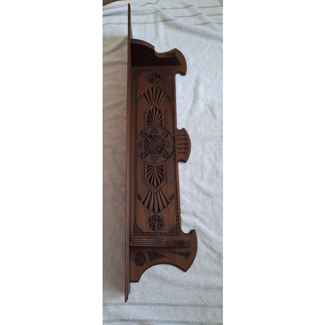 Antique Wall Console in Hand-Carved Linden Wood, 1900s For Sale - Image 5 of 7