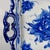Mid 20th Century Vestal Alcobaca Portugal Blue and White Floral Handled Ceramic Serving Tray For Sale - Image 4 of 16