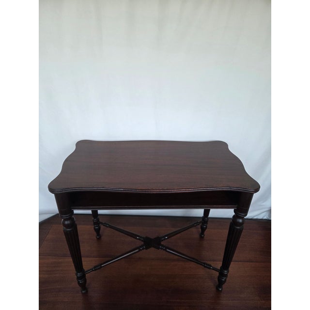 American Late 20th Century Federal Revival Lexington Mahogany Console Table For Sale - Image 3 of 13