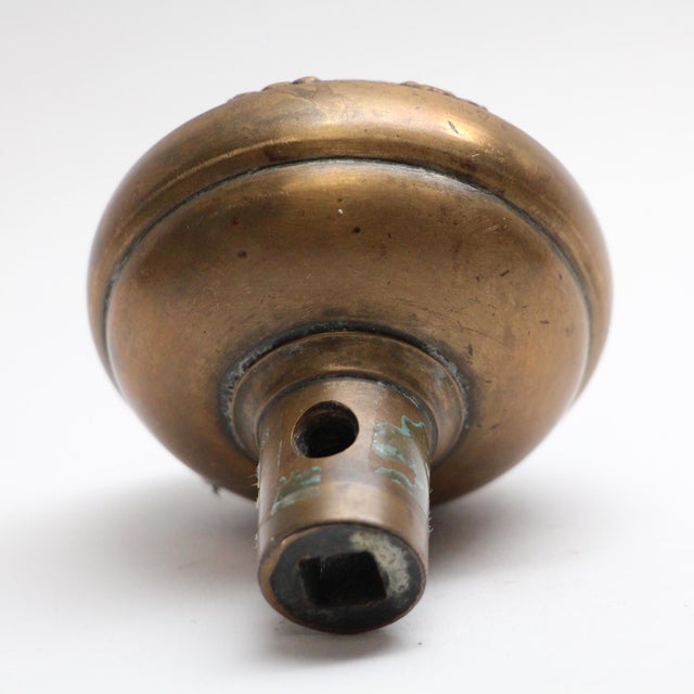 Antique Lockwood 4 Fold Bronze Door Knob For Sale - Image 4 of 4
