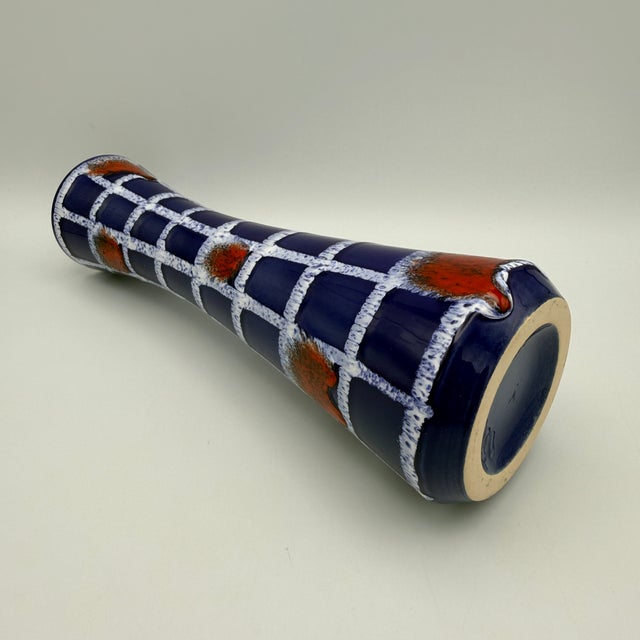 Vintage Vase in Fat Lava from Ilkra Edelkeramik, 1960s For Sale - Image 10 of 11