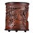 Vintage Chinese Bamboo Carved "Liu Hai & Toad" Brush Pot - 401g For Sale